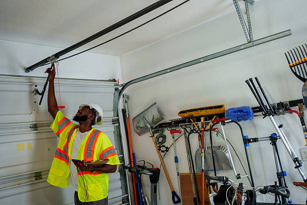 Professional Garage Door Panel Replacement technician working in McCurtain County County, OK